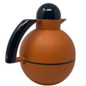 Vintage 80s Studio Nova Burnt Orange Thermal Pitcher Carafe Retro Modern